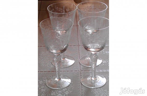 Olcsó 4 darabos szép boros pohárkészlet