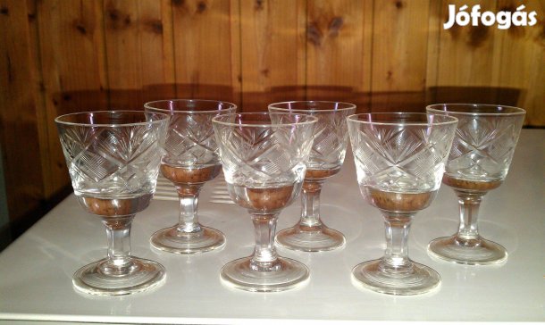 Olcsó 6 darabos szép pálinkás pohárkészlet