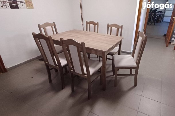 Olcsó étkező garnitúra,asztal 6 székkel