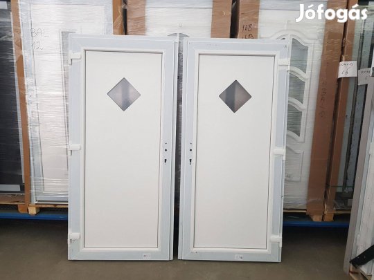 Olcsó kis üveges bejárati ajtó kültéri hőszigetelt új ! 98x208 cm