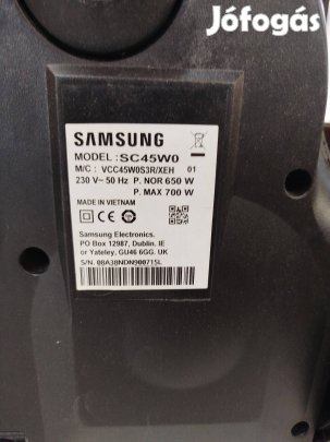 Olcsóbb lett! Samsung ciklon porszívó 