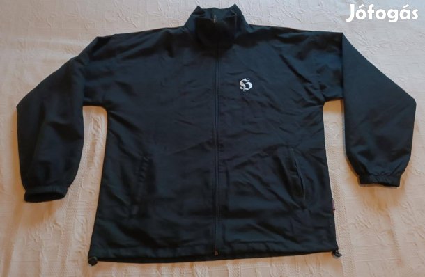 Old School "Hooligan Streetwear" Fekete Vékony Férfi Kabát / Dzseki