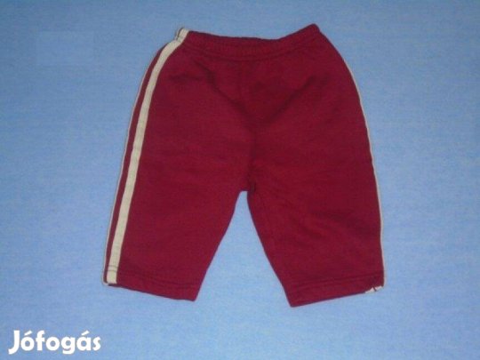 Oldalt csíkos nadrág szabadidőnadrág 6-9 hó (méret 74) bordó