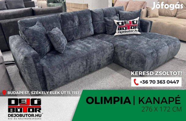 Olimpia párnás rugós kanapé ülőgarnitúra 276x172 cm bútor ágyazható