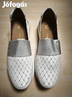 Olivia új női fehér bőr félcipő eladó