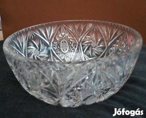 Ólomkristály Tál, 20 cm átmérőjű,hibátlan,szép!/59