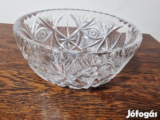 Ólomkristály gyümölcsös kínáló tál