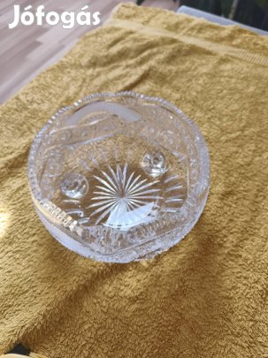 Ólomkristály kínáló tál