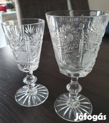 Ólomkristály pohár készlet, 12 db/2 szett
