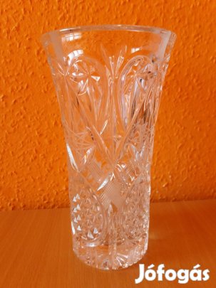 Ólomkristály váza és kínáló