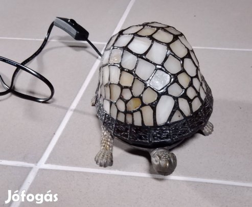 Ólomüveg teknős asztali lámpa