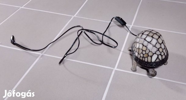 Ólomüveg teknős asztali lámpa