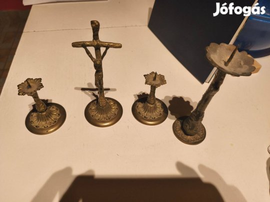 Oltárszett tömör rézből