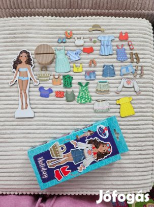 Öltöztethető mágnes figura lány