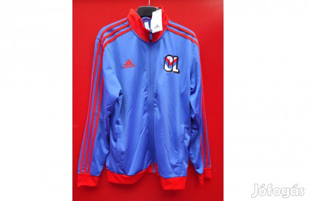Olympique Lyon eredeti kék adidas cipzáras felső (M)
