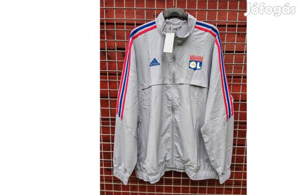 Olympique Lyon eredeti szürke adidas cipzáras felső (XL, 2XL)