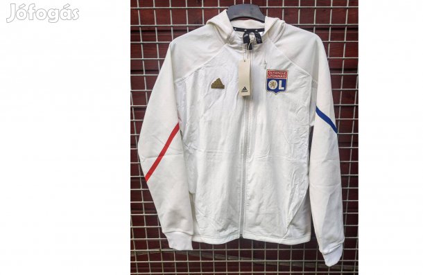 Olympique Lyon fehér eredeti adidas kapucnis felső M