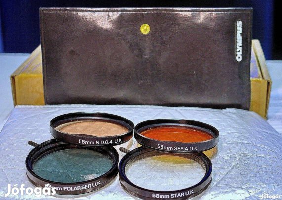 Olympus 58 mm-es szűrők bőr tartóban