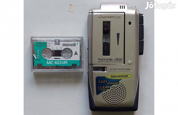 Olympus J300 Diktafon Walkman mini Kazettás MAGNÓ + 1-DB Kazetta