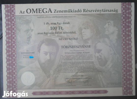 Omega részvény, a rajongóknak, részvénygyüjtőknek