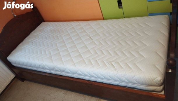 Ömörfa minőségi ágyneműtartós ágy újszerű matraccal, 90x200 cm