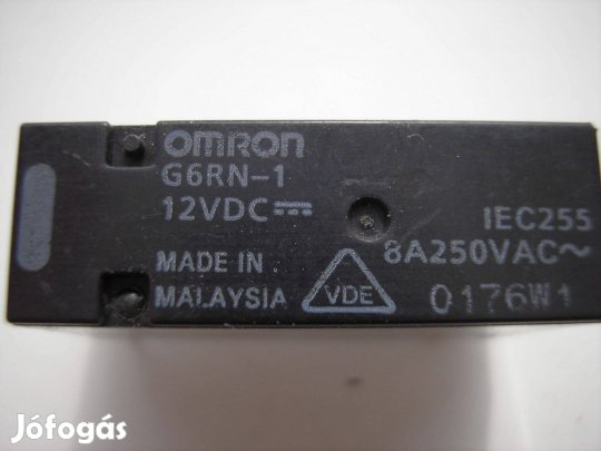 Omron G 6 RN1 relé , 12 V DC , 8 A , 1 morze , használt
