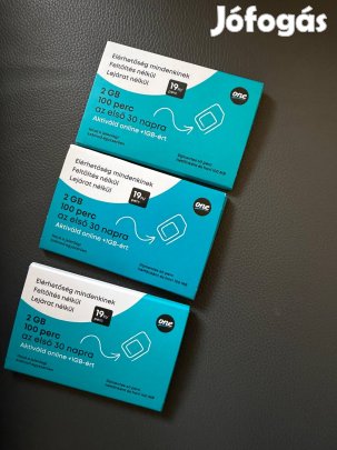 One 3 db bontatlan sim Kartya egyenleggel