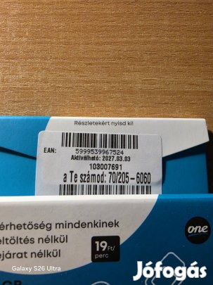 One könyű telefonszám 205.60.60.