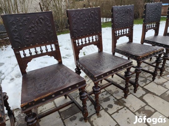 Ónémet bőrtámlás székek(T86)