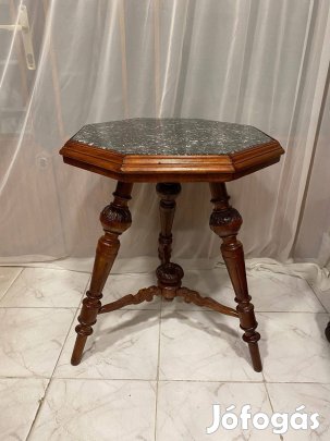 Ónémet márványlapos asztalka