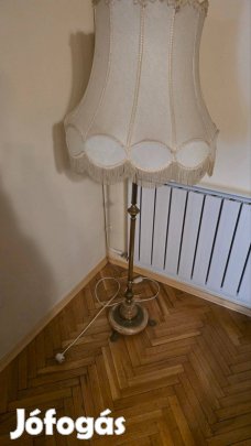 Ónix/márvány és réz talpas állólámpa