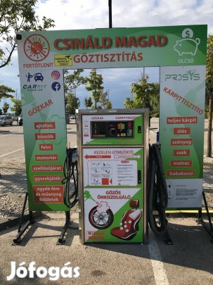 Önkiszolgáló Gőzös Kárpittisztítógép - Nayax rendszerrel