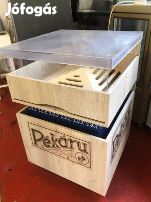 Önkiszolgáló pékárus konténer / fornetti regál / péksüteményes szekrén