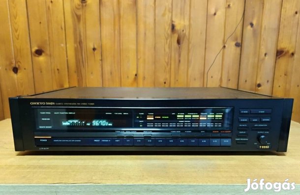 Onkyo Integra T-9990 Tuner rádió + gyári távirányító fa oldallap Hifi