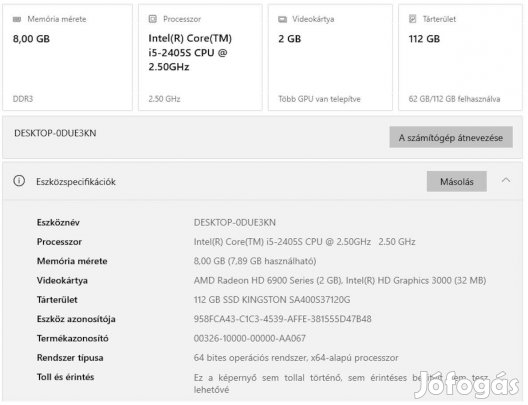 Online tanulásra és mindennapi használatra kezdő megbízható PC eladó