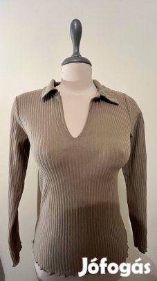 Only Neon & Nylon bordázott galléros felső - M-es