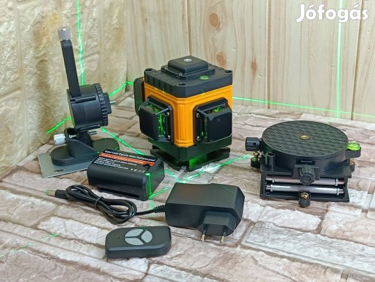 Önszintező, 16 vonalas Önműködő Zöld lézeres 4D lézer szint 360 fokos