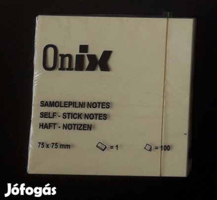 Öntapadós jegyzettömb 75x75 mm 100 lap bontatlan