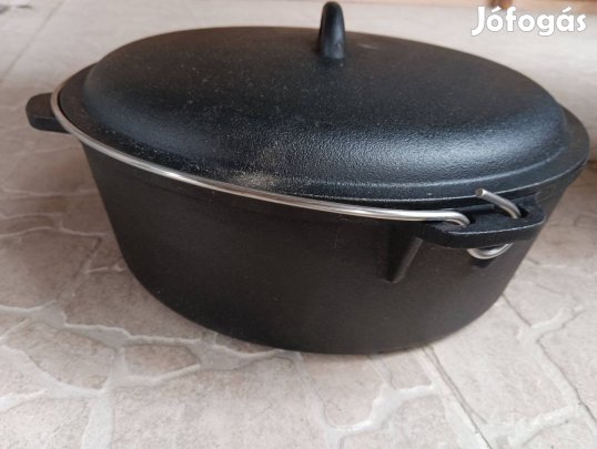 Öntöttvas Bogrács lábos Dutch Grill kamadó smoker edény 5 liter