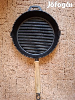 Öntöttvas grill serpenyő