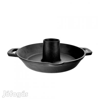Öntöttvas grillcsirke sütő tál 28 cm-es