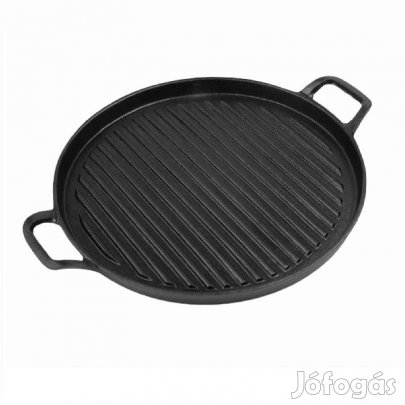 Öntöttvas kerek grill serpenyő 31 cm