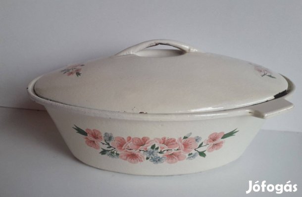 Öntöttvas sütőtál sütőedény fedővel 36*21*12,5 cm