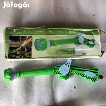 Öntözőpisztoly Nagynyomású 8 féle vízsugár- vegyszertartály nélkül!