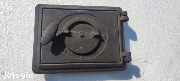 Öntvény cserépkályha - kazán hamuzó ajtó