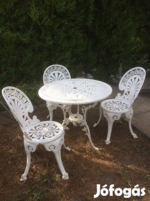 Öntvény kerti garnitura