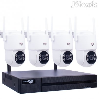 Oowlkam 4 kamerás, forgatható, 5MP WiFi IP kamerarendszer  kültéri/b