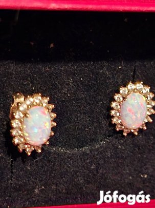 Opál és cirkonia koves fulbevalo