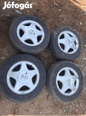 Opel 6Jx15 ET49 4x100x56,5 Alufelni Garnitúra Gumikkal