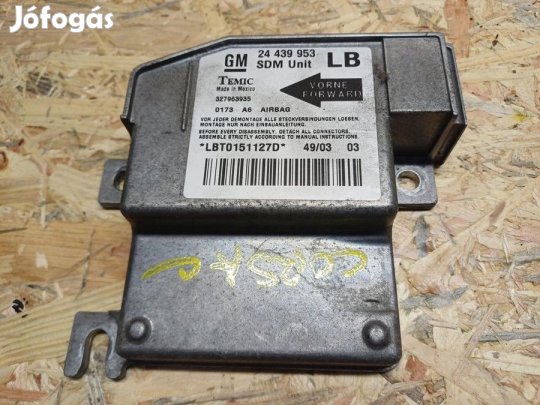 Opel Corsa C (2000-2010) Légzsák Vezérlő Elektronika